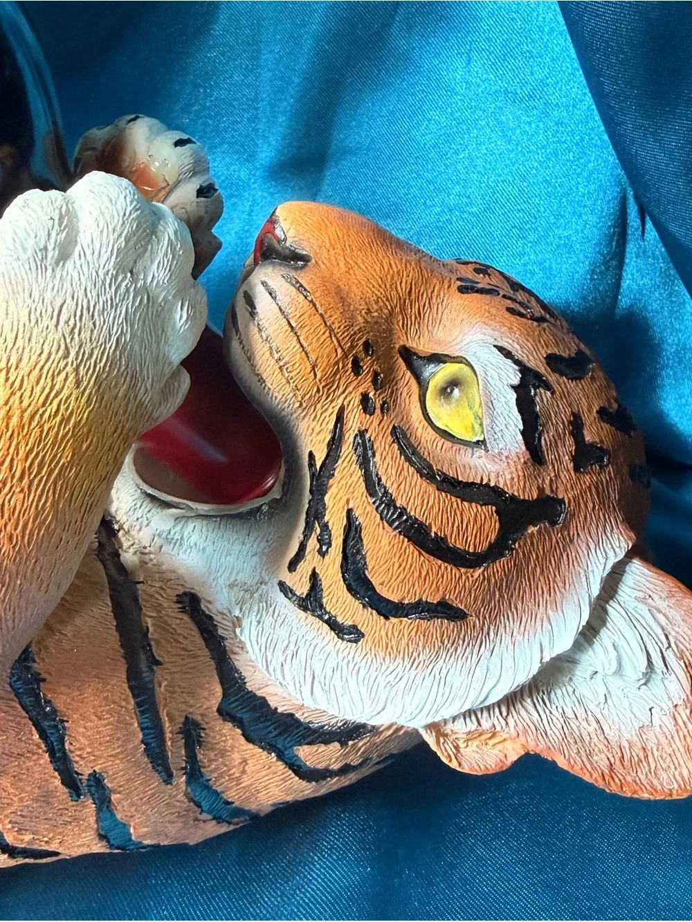 Orange Tiger Ceramic Wine Bottle Holder - Playful Kitchen Accent